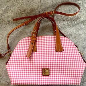 Pink & White Gingham Dooney & Bourne Ruby Satchel